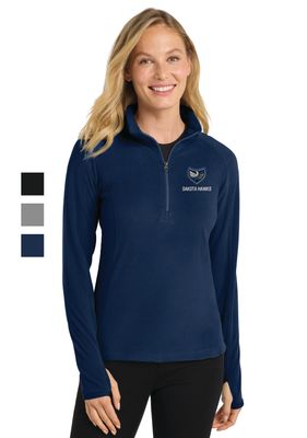 Dakota Hawks Port Authority Women&#39;s Microfleece 1/2-Zip Pullover
