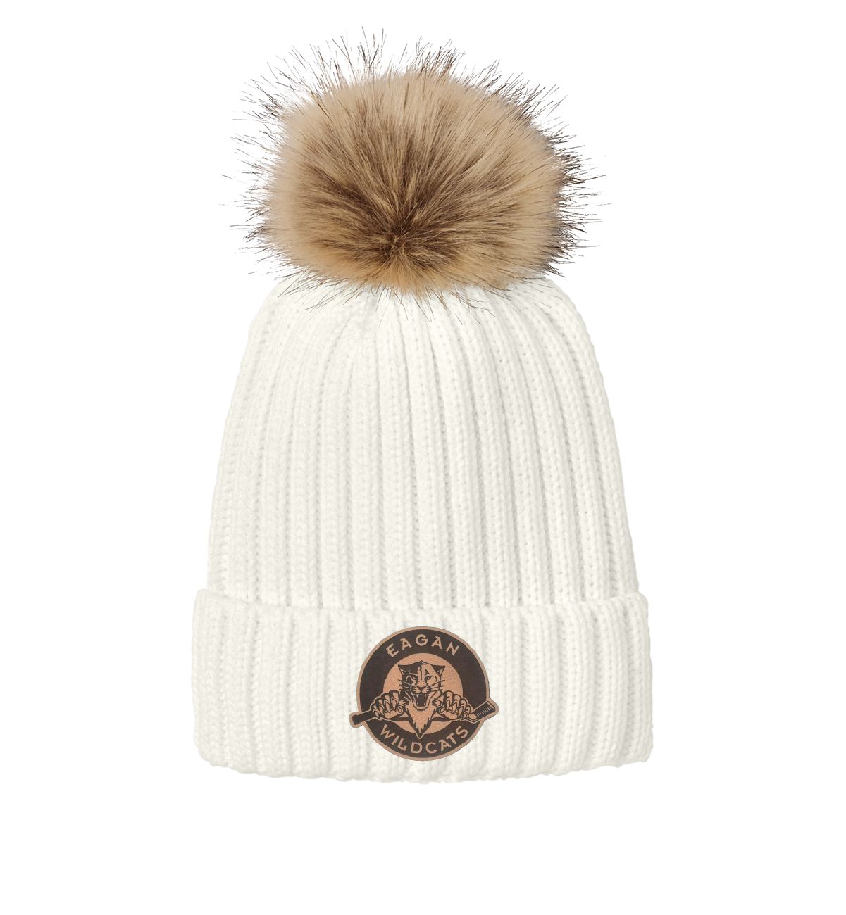 Eagan Hockey Port Authority Faux Fur Pom Beanie