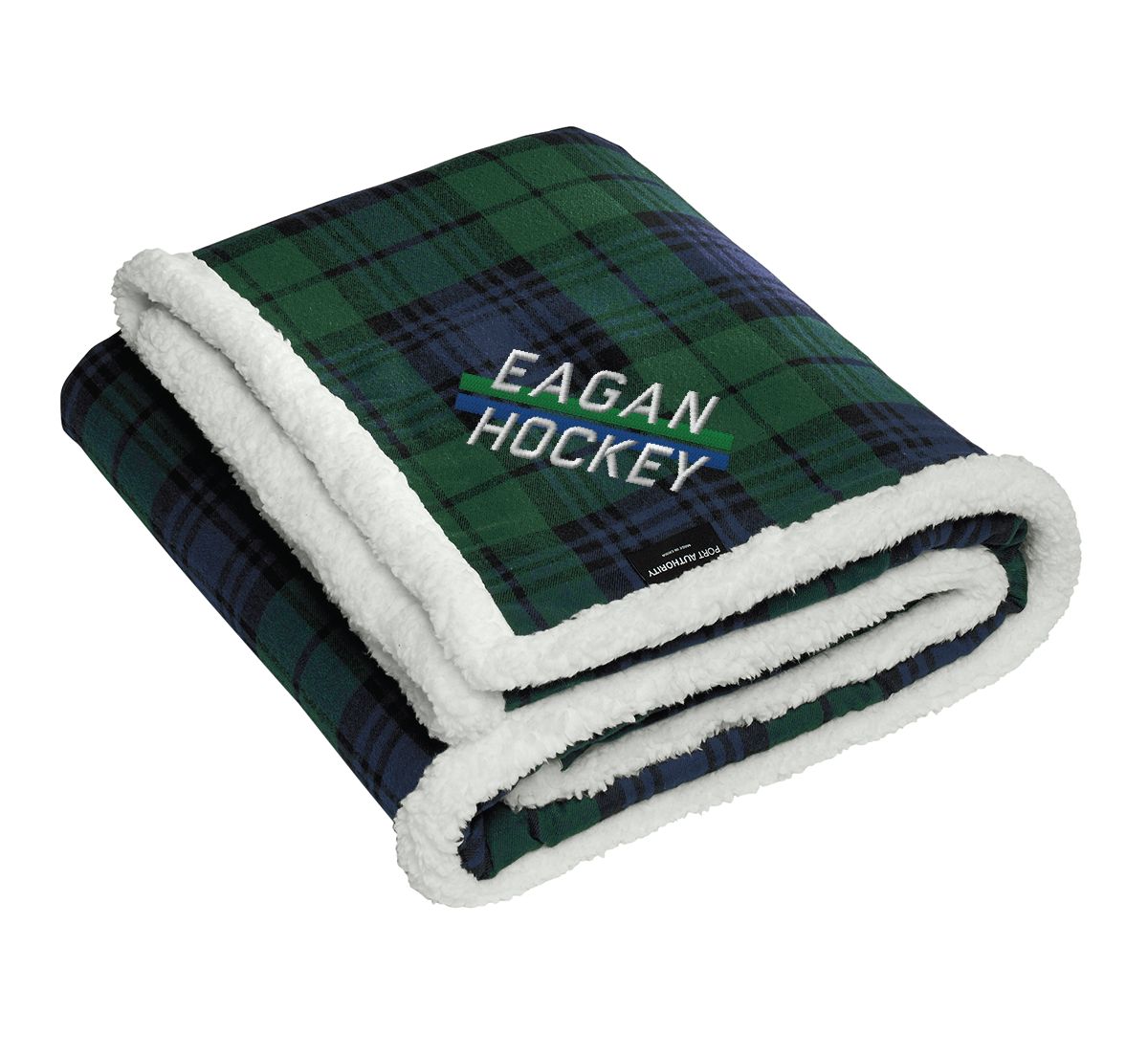 Eagan Hockey Port Authority Flannel Sherpa Blanket