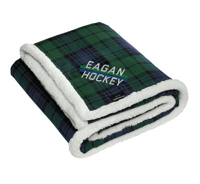 Eagan Hockey Port Authority Flannel Sherpa Blanket