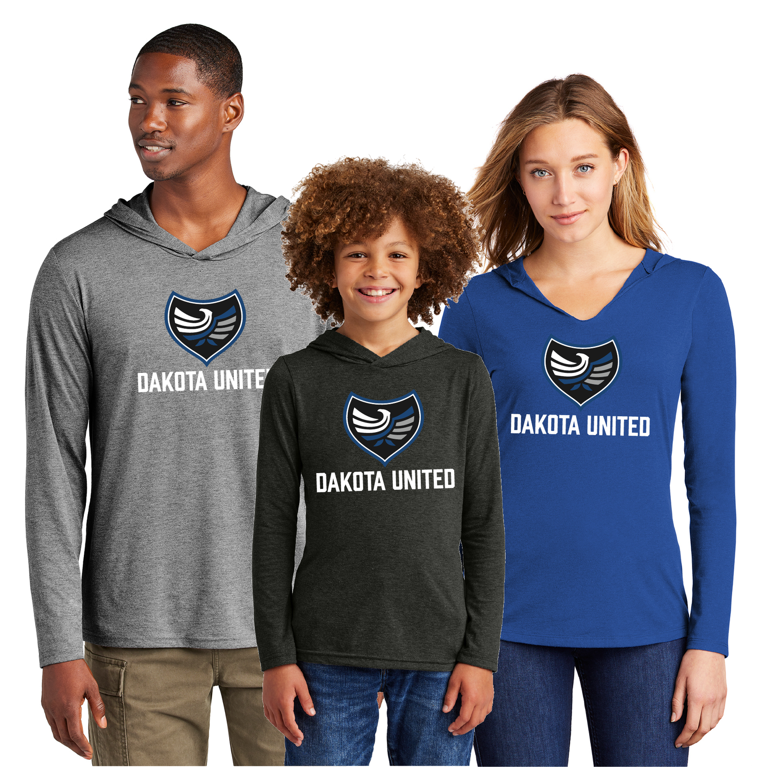 Dakota United District Perfect Tri Long Sleeve Hoodie - Men&#39;s Ladies &amp; Youth
