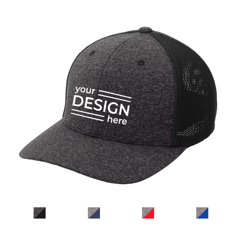 Port Authority Flexfit Melange Mesh Back Trucker Cap