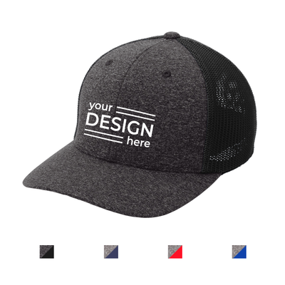 Port Authority Flexfit Melange Mesh Back Trucker Cap