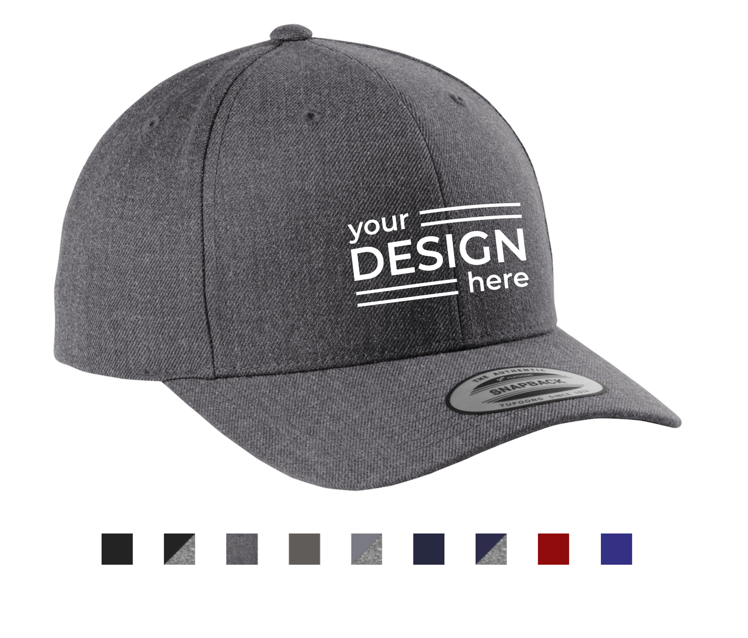 Sport-Tek Yupoong Curve Bill Snapback Cap