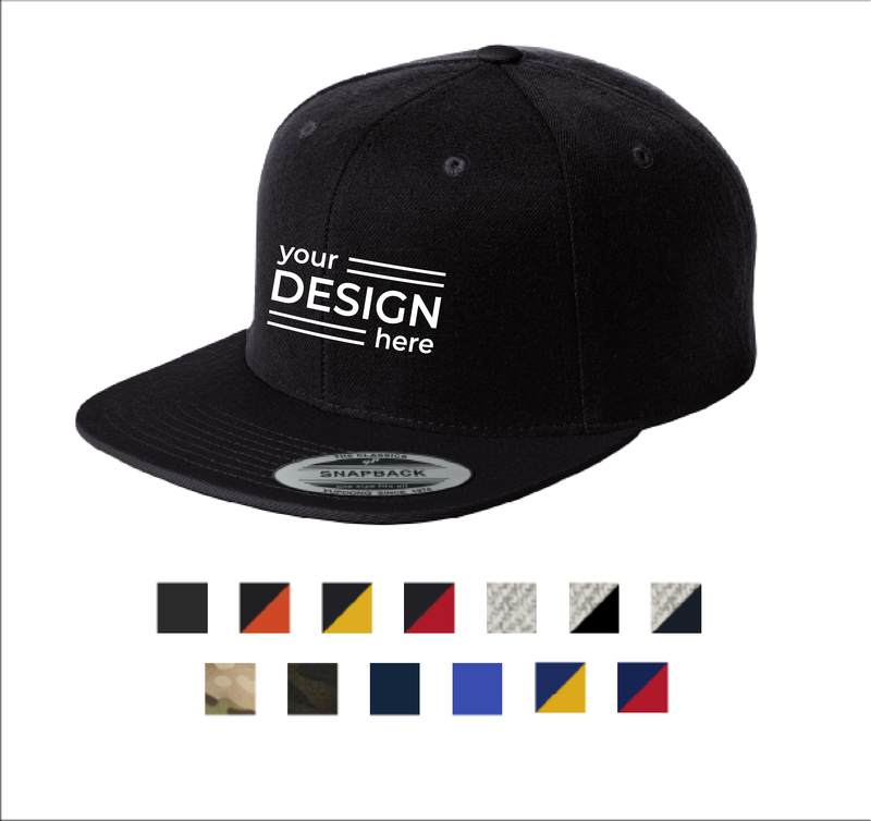 Sport-Tek YuPoong Flat Bill Snapback Cap