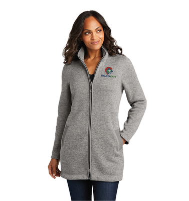 SpartaCats Ladies Sweater Fleece Long Jacket
