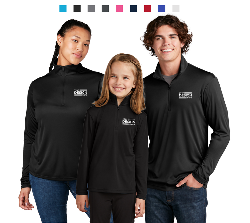 Sport-Tek Sport-Wick Textured 1/4-Zip Pullover - Men's, Ladies &amp; Youth