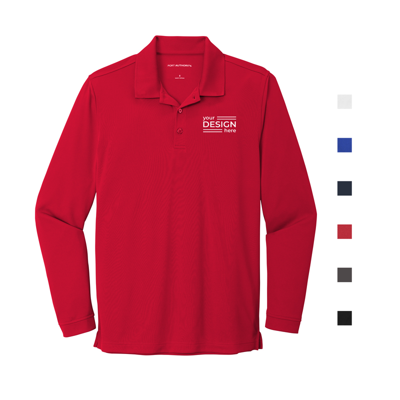 Port Authority Dry Zone UV Micro-Mesh Long Sleeve Polo