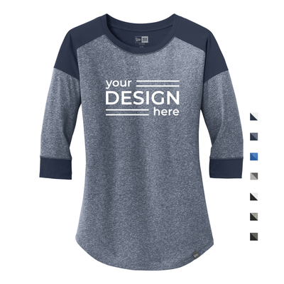 New Era Ladies Heritage Blend 3/4-Sleeve Baseball Raglan Tee