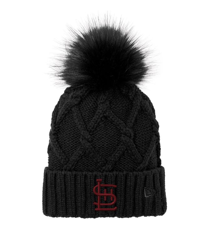 Lowell Cheerleading New Era Faux Fur Pom Beanie