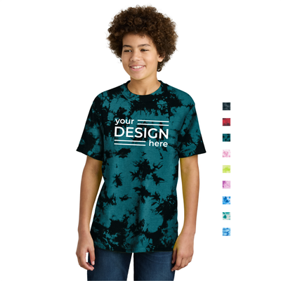 Port &amp; Company Youth Crystal Tie-Dye Tee