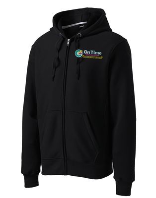 On Time Service Pros Sport-Tek Super Heavyweight Full-Zip Hoodie