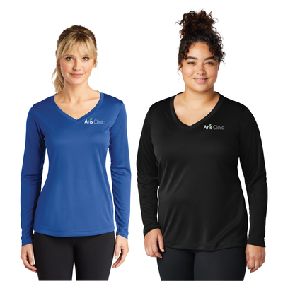 Aris Clinic Sport-Tek Ladies Long Sleeve PosiCharge Competitor V-Neck Tee