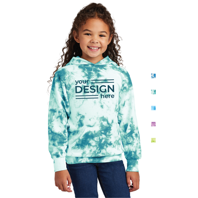Port &amp; Company Youth Crystal Tie-Dye Pullover Hoodie