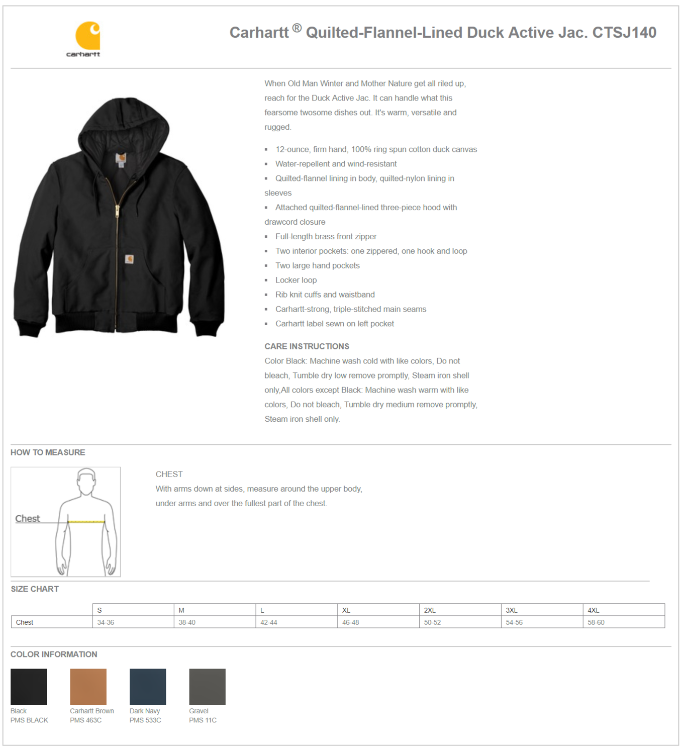 carhartt ctsj140