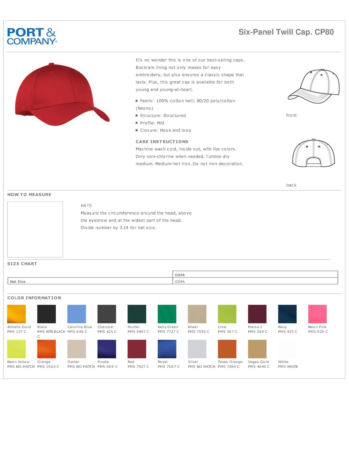 port and company hats