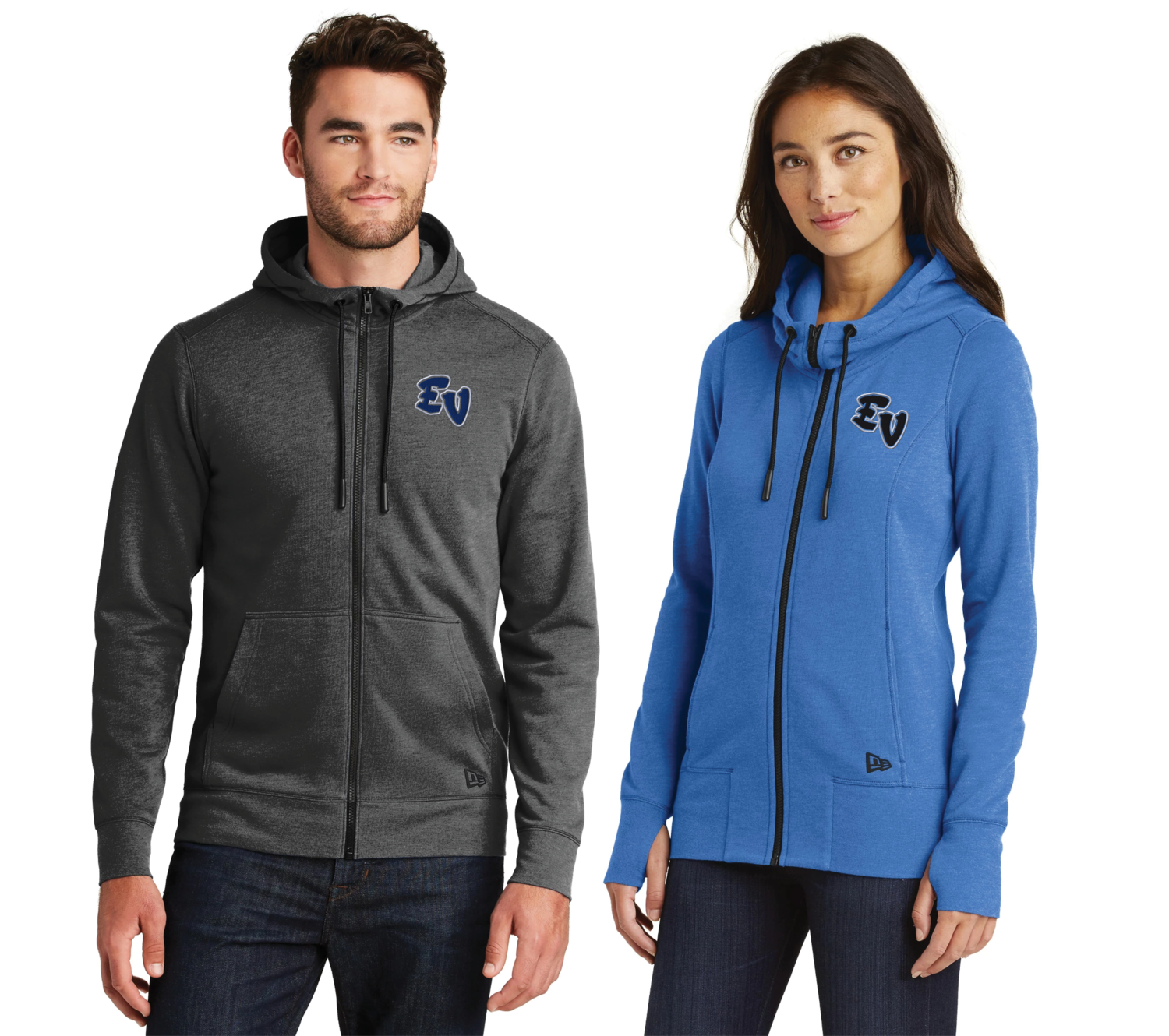 Eastview Baseball New Era Tri-Blend Full Zip Hoodie