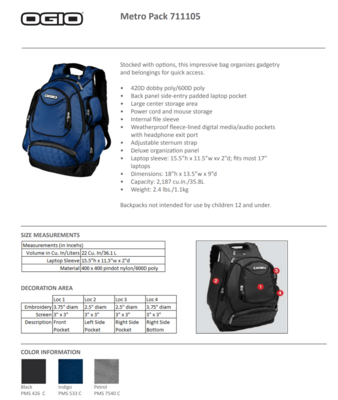 OGIO Metro Backpack