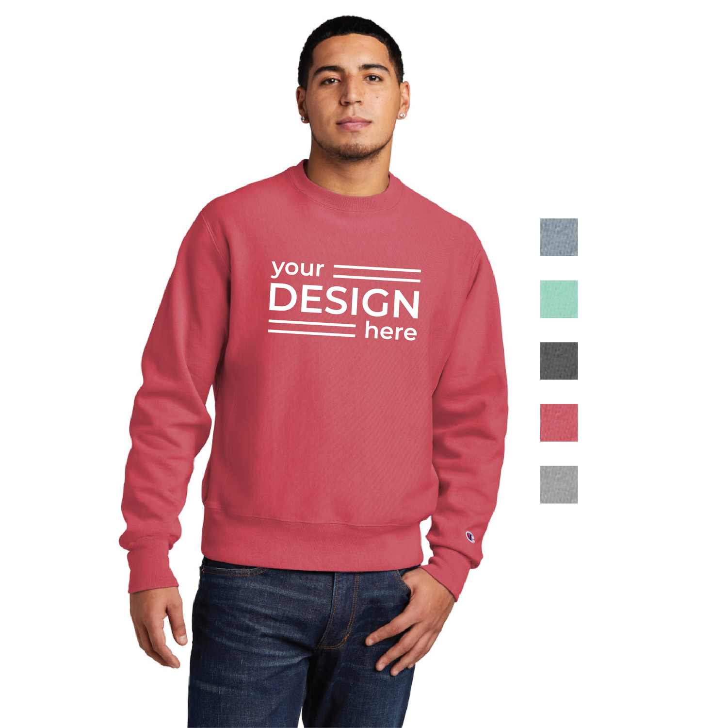 Champion Reverse Weave Garment-Dyed Crewneck Sweatshirt