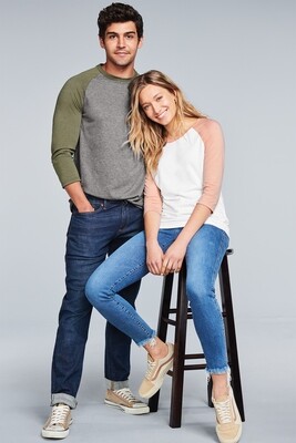District Perfect Tri 3/4-Sleeve Raglan