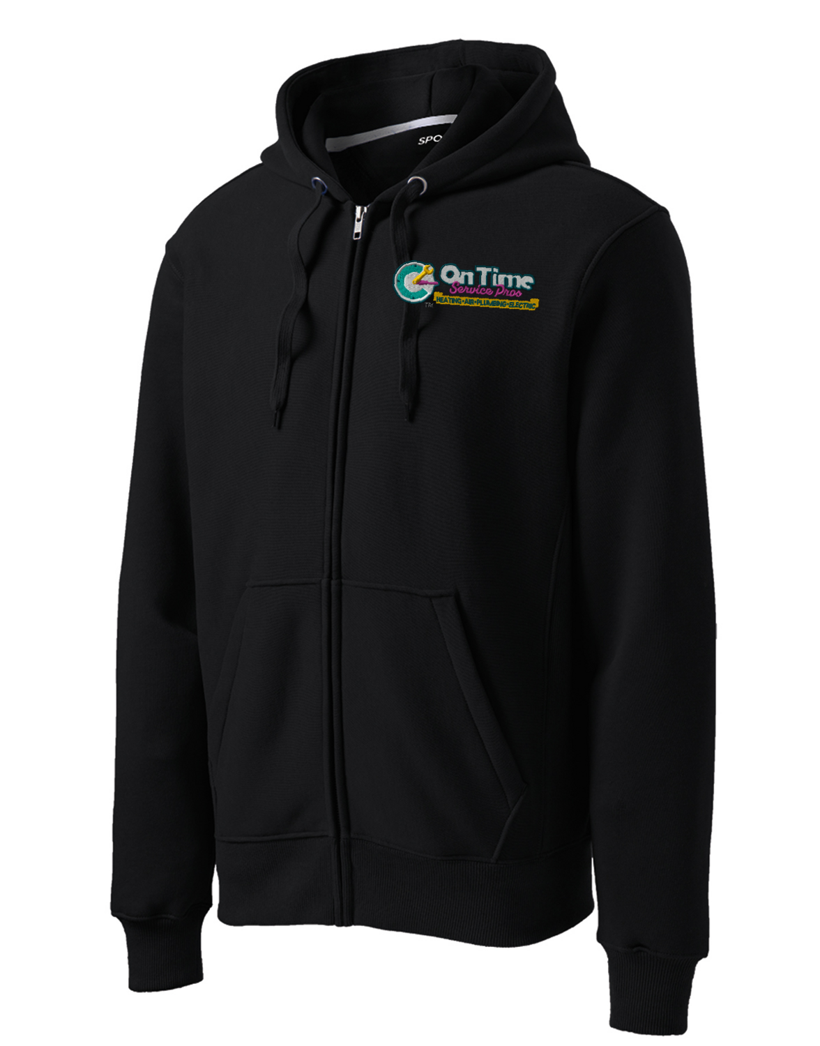 On Time Service Pros Sport-Tek Super Heavyweight Full-Zip Hoodie