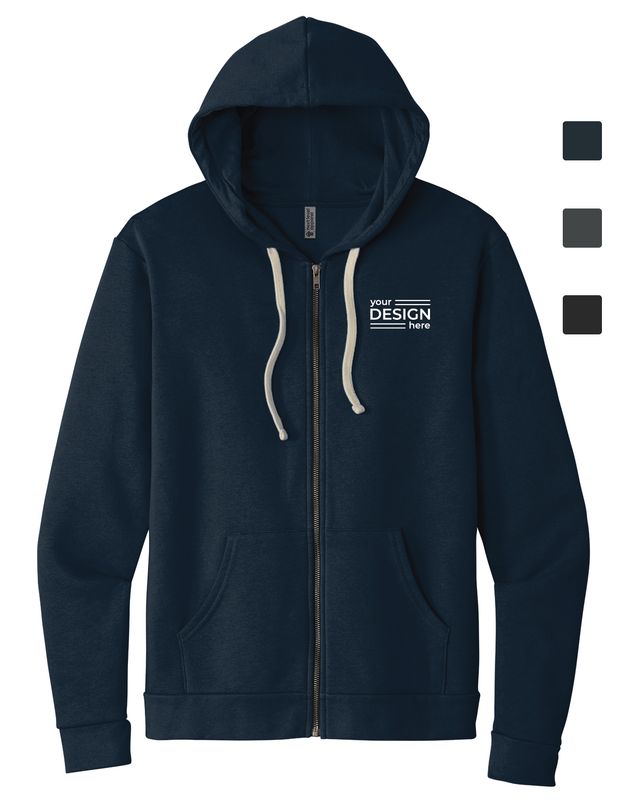 Next Level Unisex Beach Fleece Full Zip Hoodie