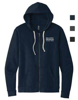 Next Level Unisex Beach Fleece Full Zip Hoodie