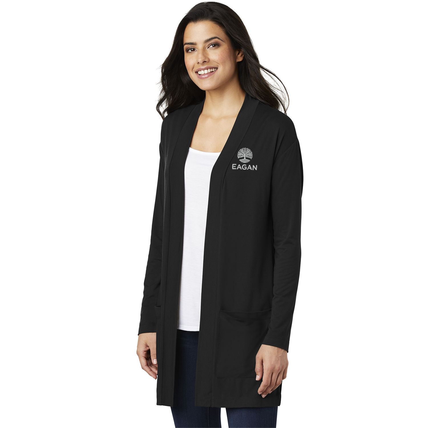 City of Eagan Port Authority Ladies Concept Long Pocket Cardigan