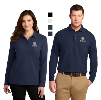 City of Eagan Port Authority Silk Touch Long Sleeve Polo - Men's, Ladies &amp; Tall