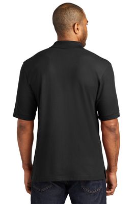 On Time Service Pros Port Authority Silk Touch Polo With Pocket - Short Sleeve Black