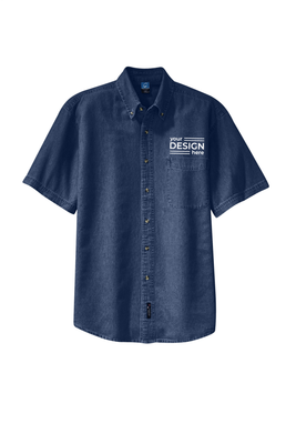 Port &amp; Company - Short Sleeve Denim Shirt