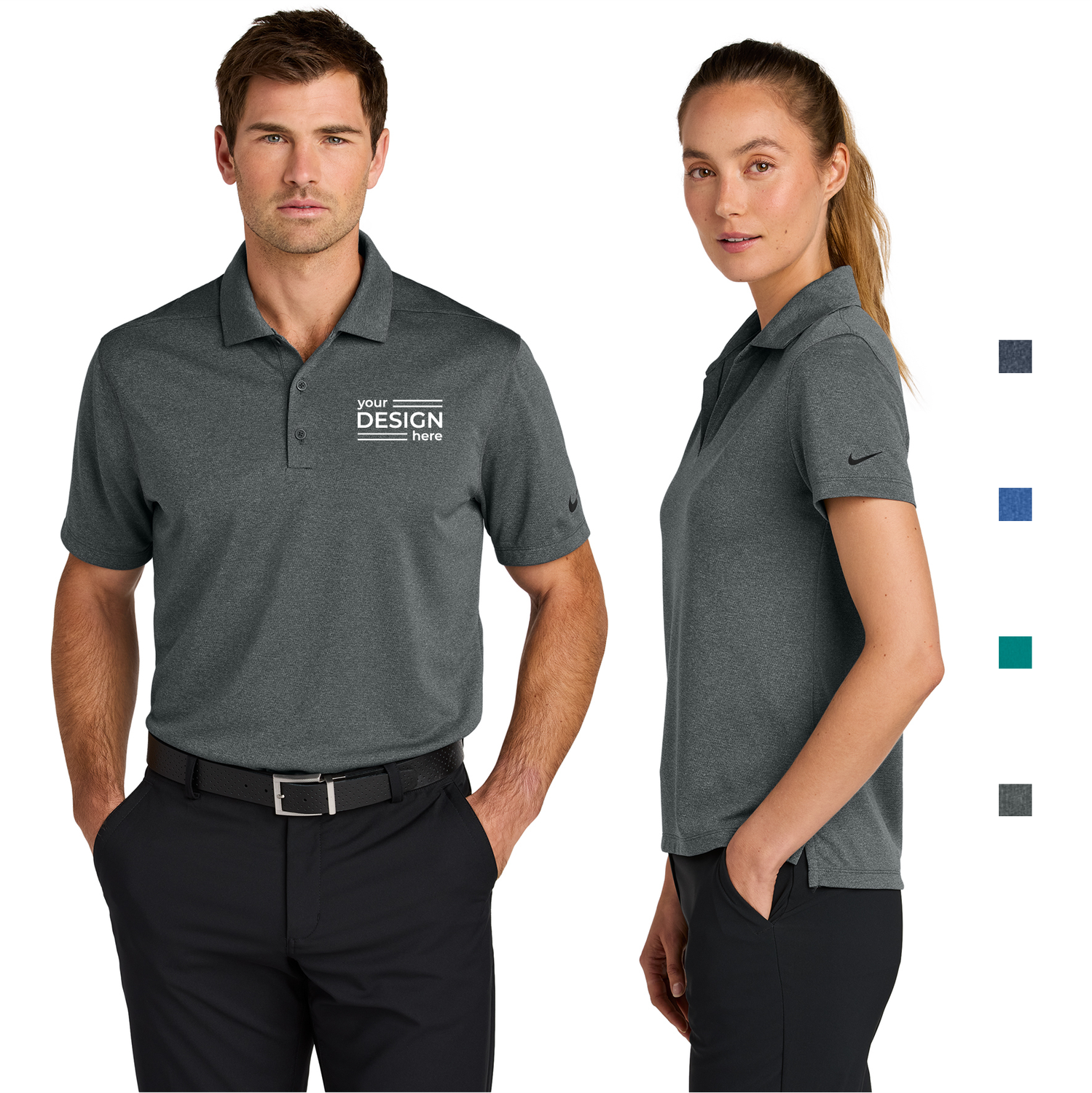 Nike Dri-FIT Smooth Heather Polo - Men's &amp; Ladies