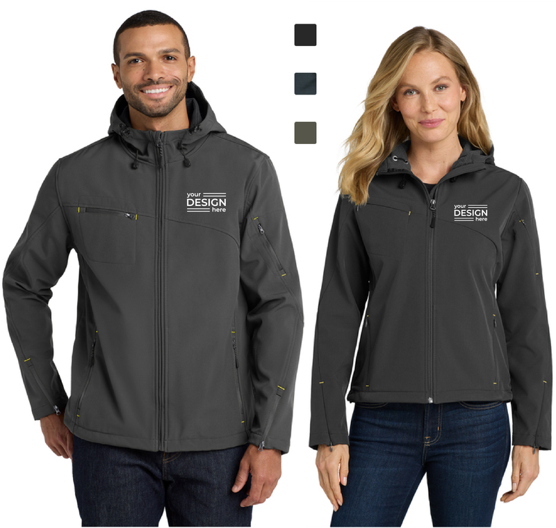 Port Authority Textured Hooded Soft Shell Jacket - Men's &amp; Ladies