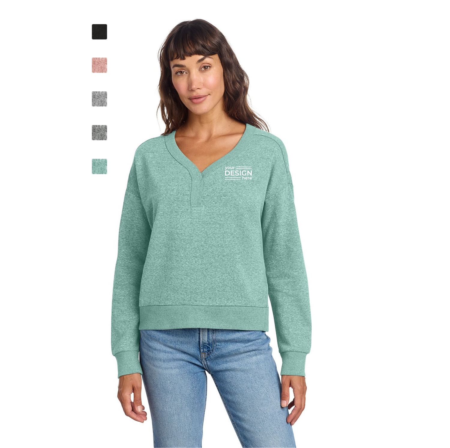 District Women’s Perfect Tri Fleece V-Neck Sweatshirt