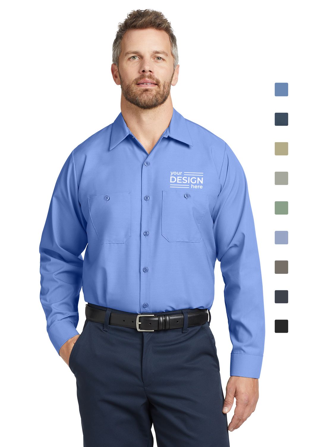 Red Kap Long Sleeve Industrial Work Shirt - Regular &amp; Tall