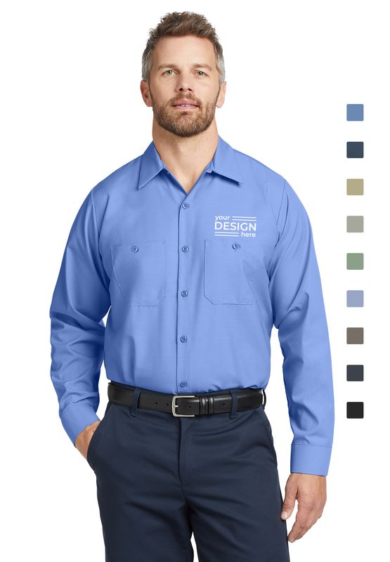 Red Kap Long Sleeve Industrial Work Shirt - Regular &amp; Tall