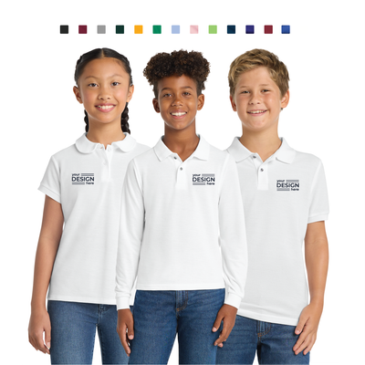 Port Authority Youth Silk Touch Polo - Short Sleeve, Long Sleeve, Girl's