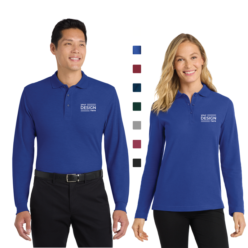 Port Authority Silk Touch Long Sleeve Polo
