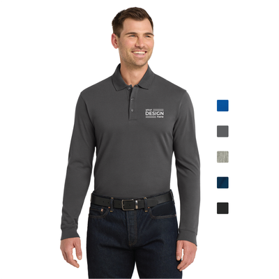 Port Authority EZCotton Long Sleeve Polo