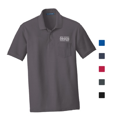 Port Authority Core Classic Pique Pocket Polo
