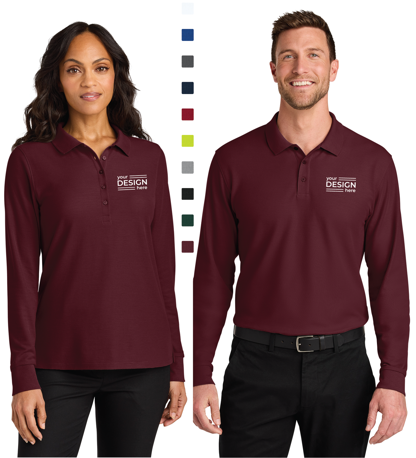 Port Authority Wearever Signature Pique Long Sleeve Polo