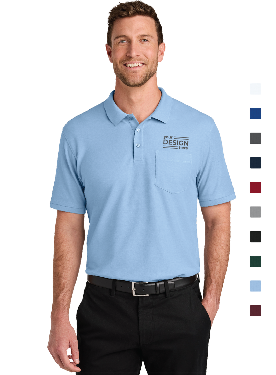 Port Authority Wearever Signature Pique Pocket Polo