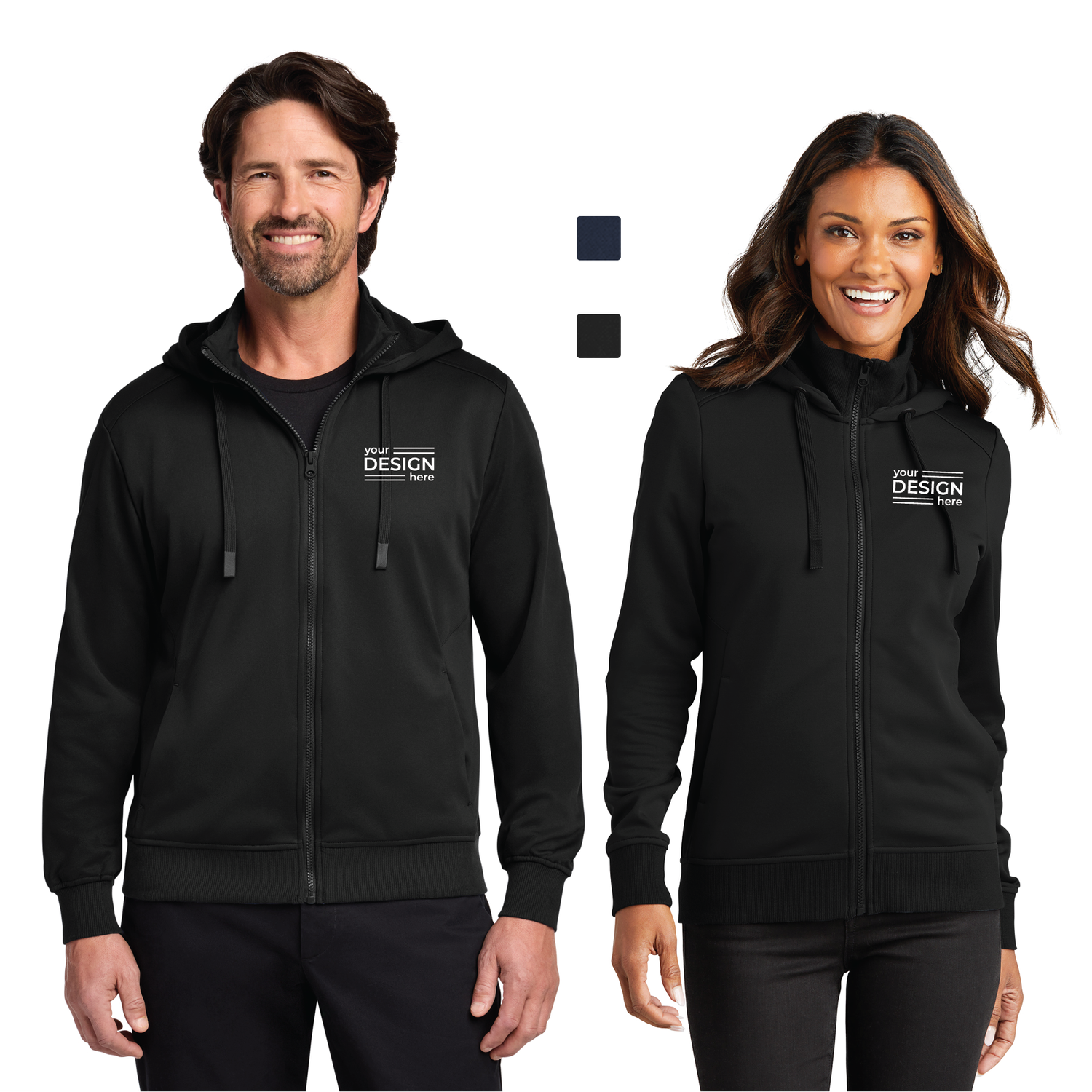 Port Authority Smooth Fleece Hooded Jacket - Men's &amp; Ladies