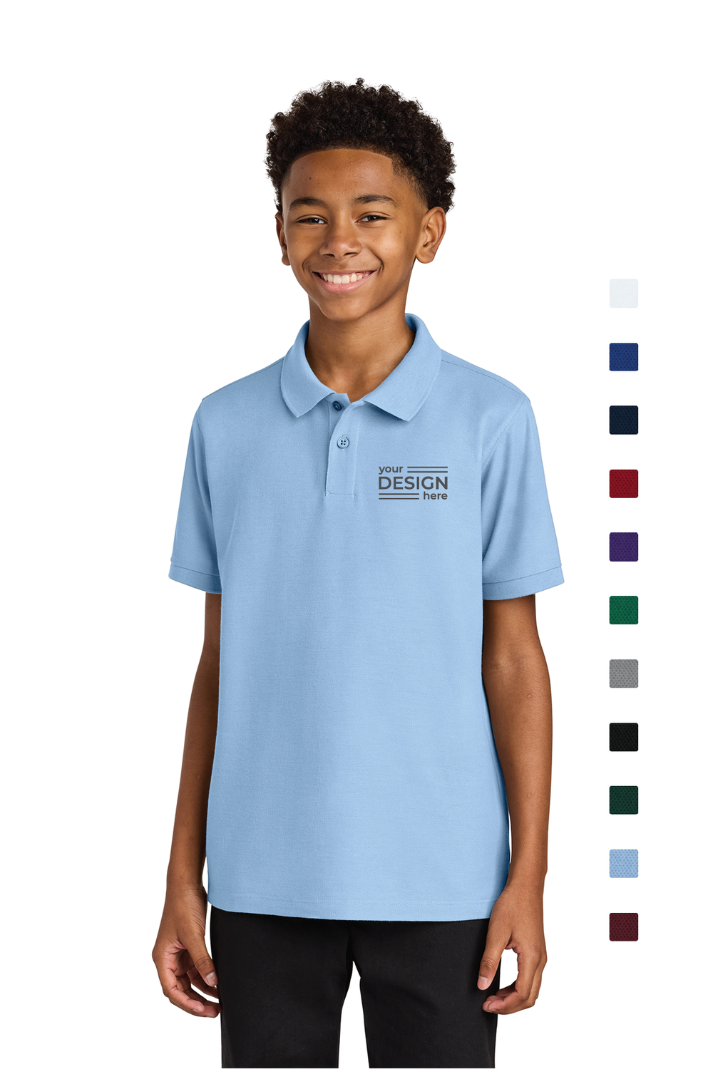 Port Authority Youth Wearever Signature Pique Polo