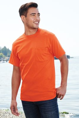 Port &amp; Co Core Blend Pocket Tee