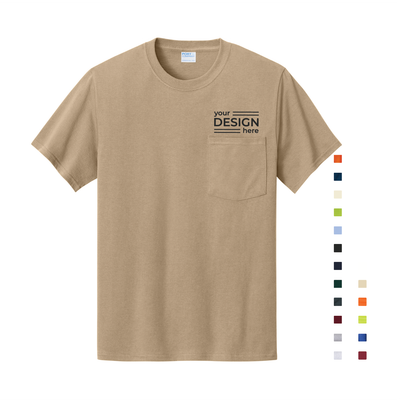 Port &amp; Co Essential Pocket Tee - Regular &amp; Tall