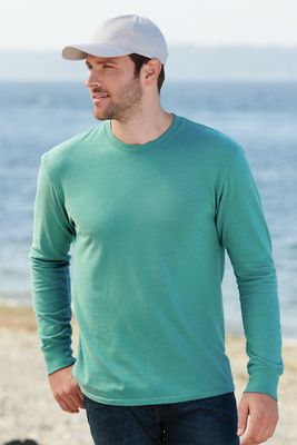 Port &amp; Co Beach Wash Garment-Dyed Long Sleeve Tee