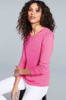 District Perfect Tri Long Sleeve Hooded Tee - Men's &amp; Ladies