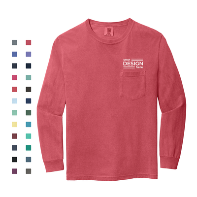 Comfort Colors Heavyweight Ring Spun Long Sleeve Pocket Tee