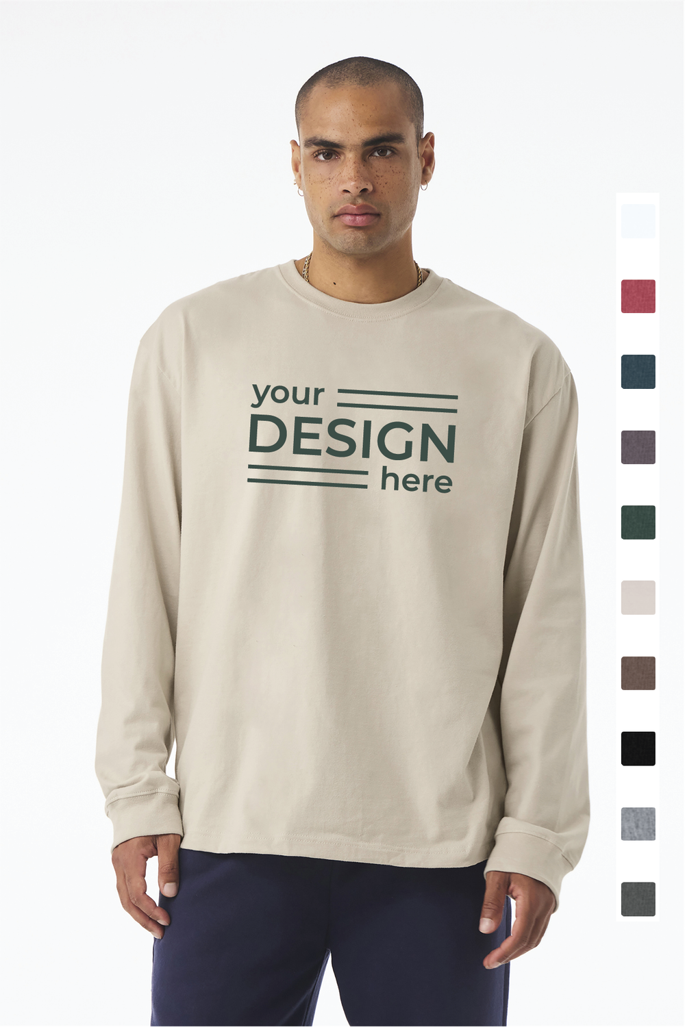 BELLA+CANVAS Unisex 7.5-Ounce Heavyweight Long Sleeve Tee